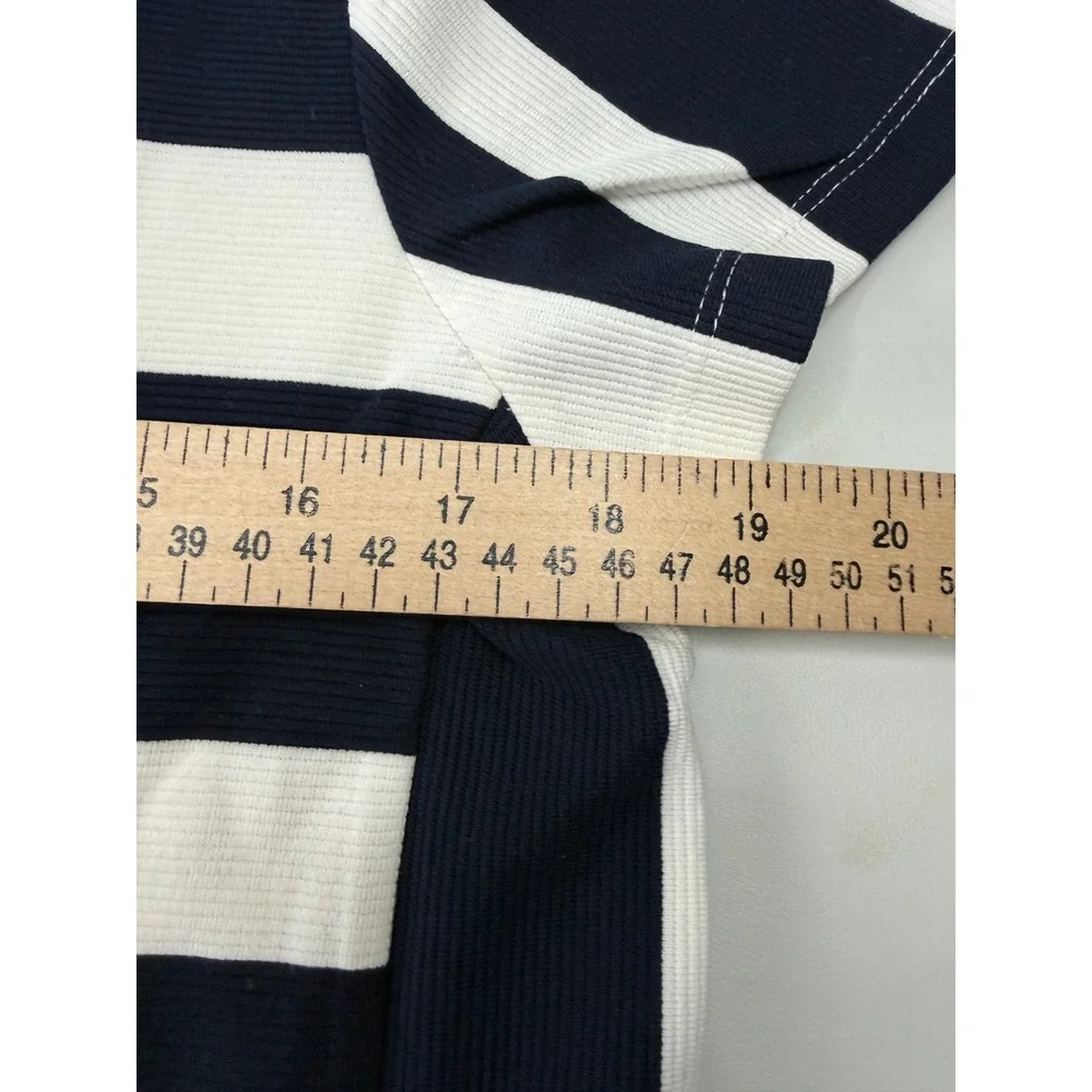 J.Crew Navy Blue White Striped Sheath Dress Womens Size 8 Sample NEW